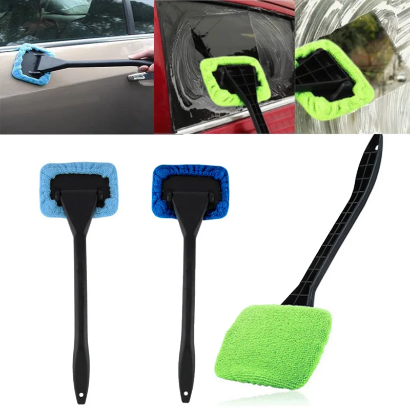 Auto Cleaning Wash Tool With Long Handle Car Window Cleaner Washing Kit Windshield Wiper Microfiber Wiper Cleaner Cleaning Brush