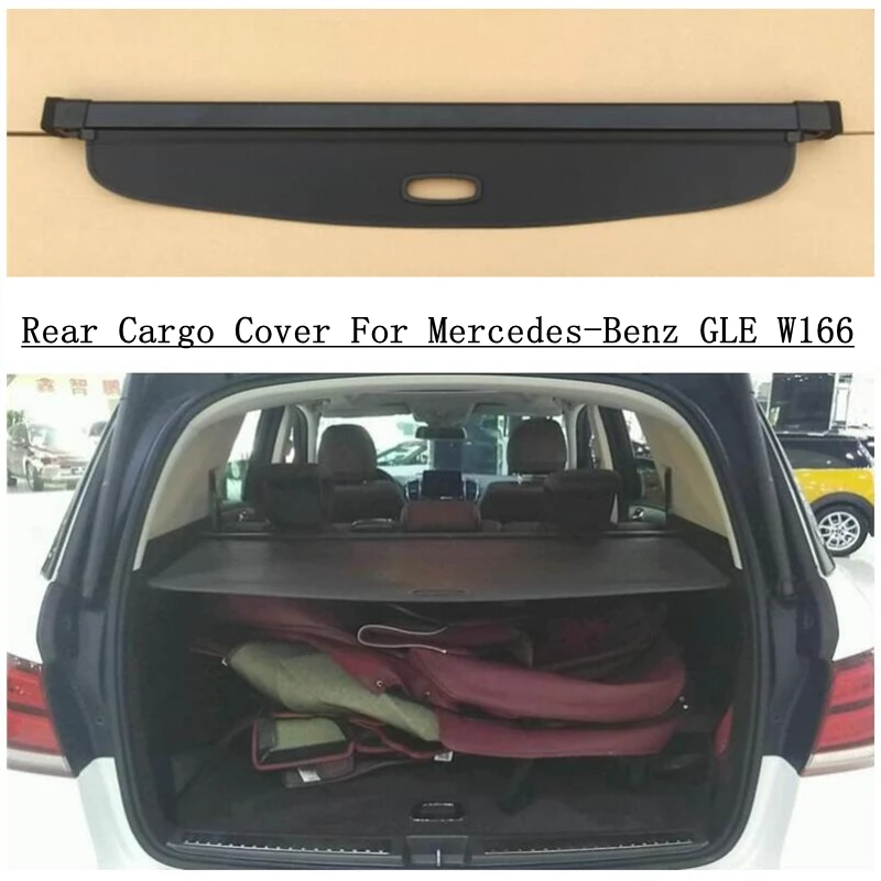 

For Mercedes-Benz GLE W166 GLE320 350 400 450 2015-2019 Rear Cargo Cover Partition Curtain Screen Shade Trunk Security Shield