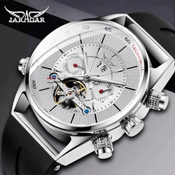 JARAGAR Men Watch Mechanical Tourbillon Luxury Fashion Brand Rubber Male Sport Watches Men Automatic Watch Relogio Masculino