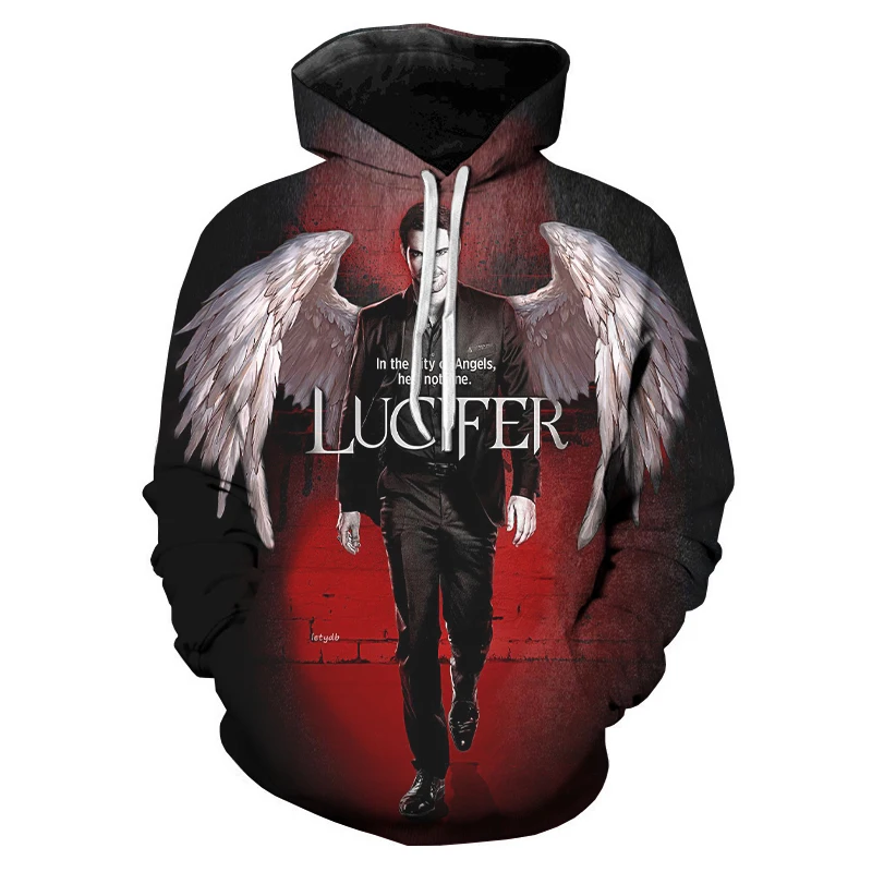 Neue Lucifer 3D Gedruckt Hoodies Unisex Amerikanischen TV Serie Casual Sweatshirts Oansatz Polyester Lustige Bigsize Pullover Übergroßen