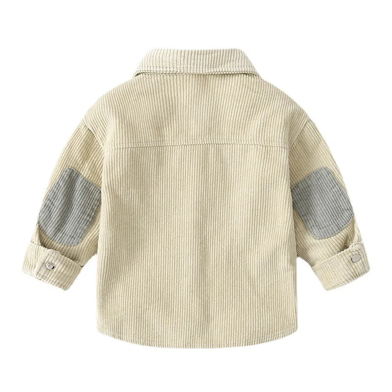 Baby Boys Shirts Long Sleeve School Blouse Corduroy Boys Cardigan Kids White Shirt For Toddler Boys Blouse Children Tops Autumn