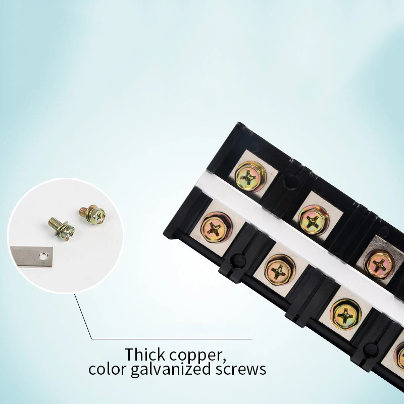 1PCS Double Row Screw Connector Copper TC Terminal Blocks High Current Terminal Strip 100A 600V Fixed Wiring Board