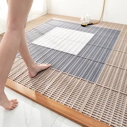 New PVC family bathroom shower room DIY hollow drainage anti slip mat can be spliced floor mat foot pad bathroom mat