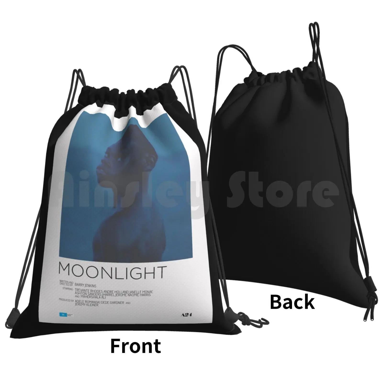 Moonlight Movie Poster Backpack Drawstring Bags Gym Bag Waterproof Movies Movie Movie Film Films Film Cinephile Film