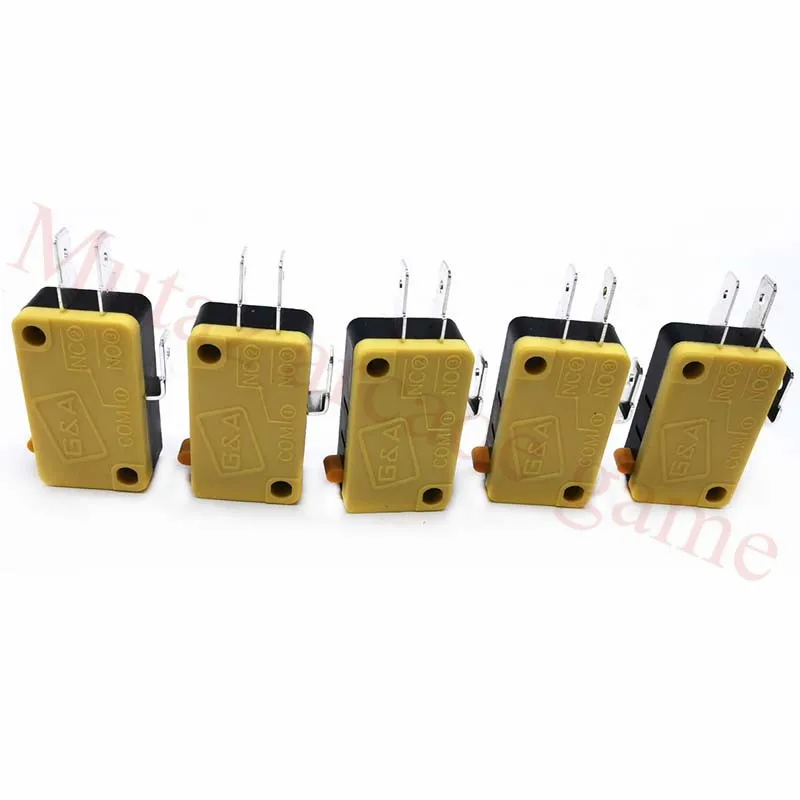 100pcs/lot Yellow good quality Microswitch Micro switch for Arcade Push button 3 Terminals for Acade Game Machine/Parts