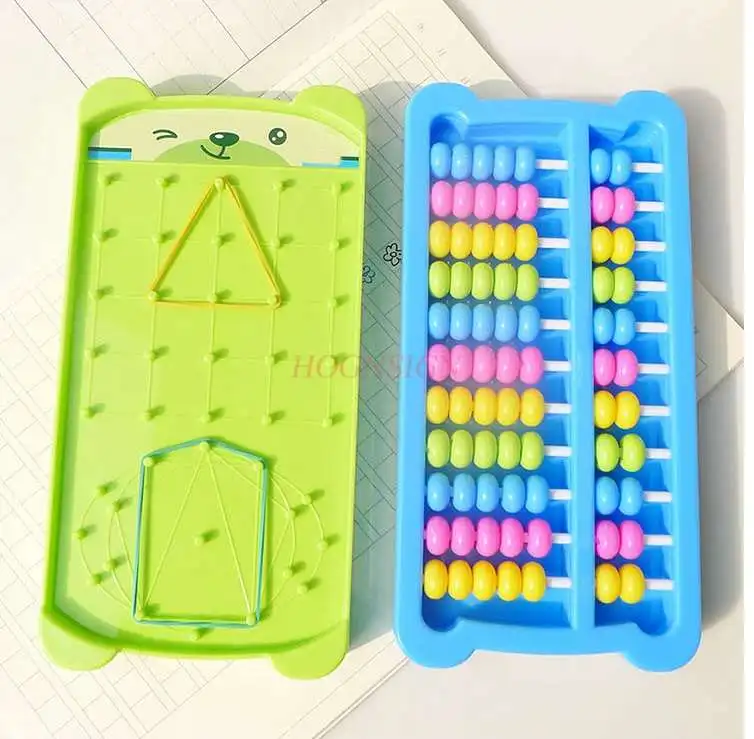 Student Abacus Mental Abacus 7 Beads 11 Abacus Nail Board Geometry Children Mathematics Early Learning Band Tips Table