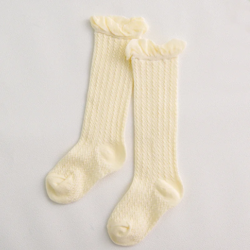 Lot de 3 paires de chaussettes fines pour bébé, au-dessus du genou, tube haut, pour enfants, nouvelle collection d'été