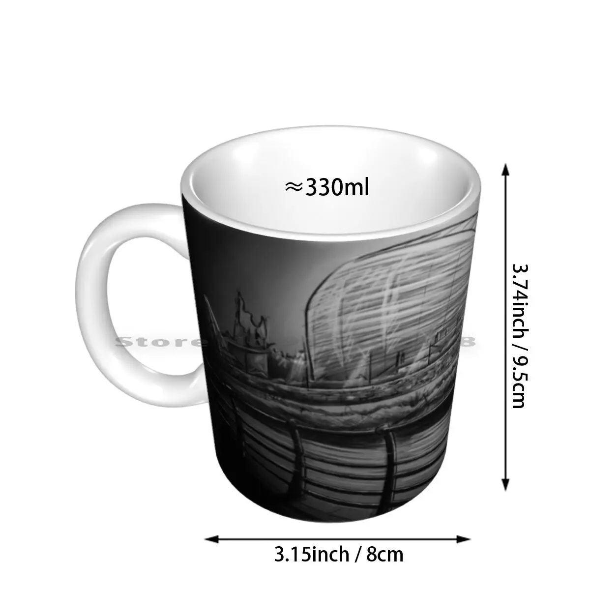 Aviva Stadium-Ireland-Match Night Ceramic Mugs Coffee Cups Milk Tea Mug Ireland Dublin Ybig Coybig Eire Footballart Soccerart