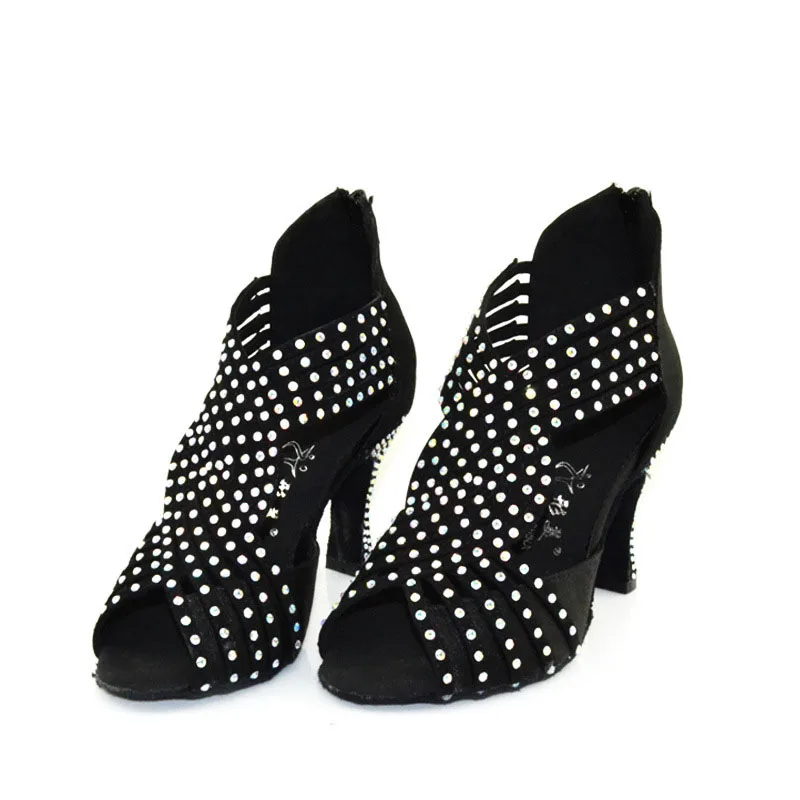 Tanz schuhe mit Absatz für Frauen, Ballroom-Tanz schuhe für Damen, profession elle Latin-Tanz schuhe, 5cm, 7cm, 8,5 cm, Hot Selling