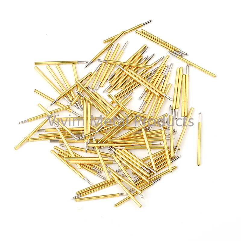 20/100 stks P160-B Lente Test Probe P160-B1 Test Pin Messing Metaal Goud Pogo Pins Vernikkeld Scherpe Tip Probe 23.5 of 24.5mm