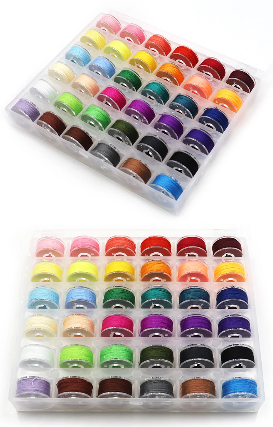 

36pcs Colorful High Quality Machine Embroidery Thread DIY Sewing Thread Kit Thread Sewing Bobbins Embroidery Pre-wound Bobbins