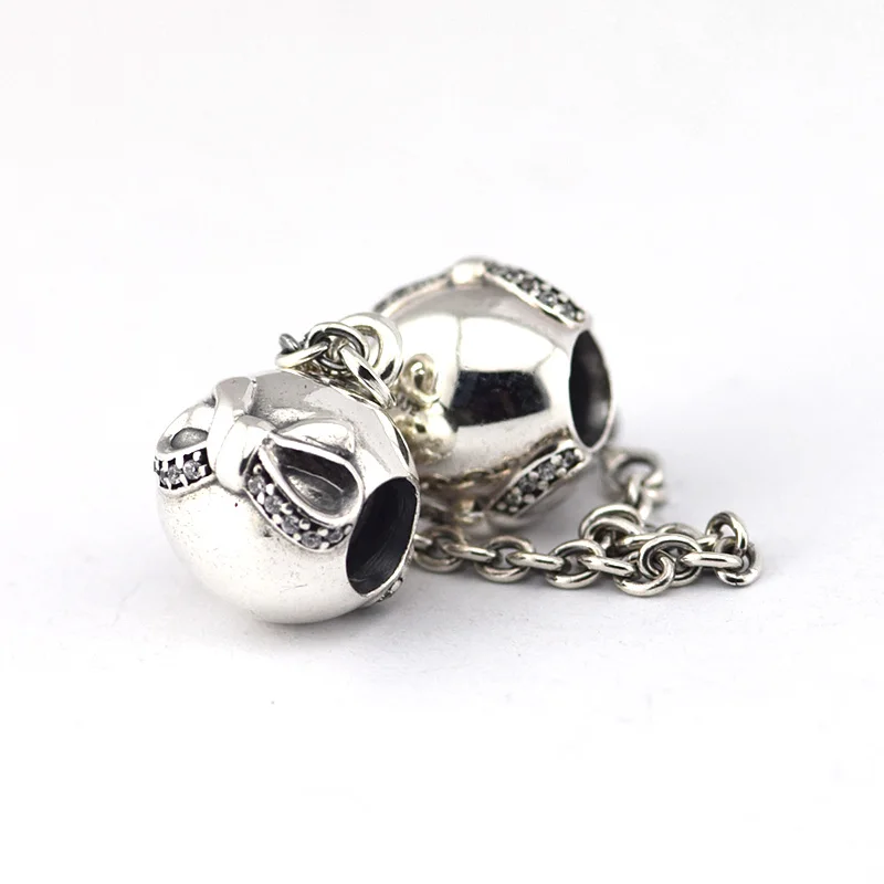 Sisters Female Gift Girlfriend New Year 2021 Safety Chain Clip DIY Silver 925 Crystal Beads Charms for Jewelry Making