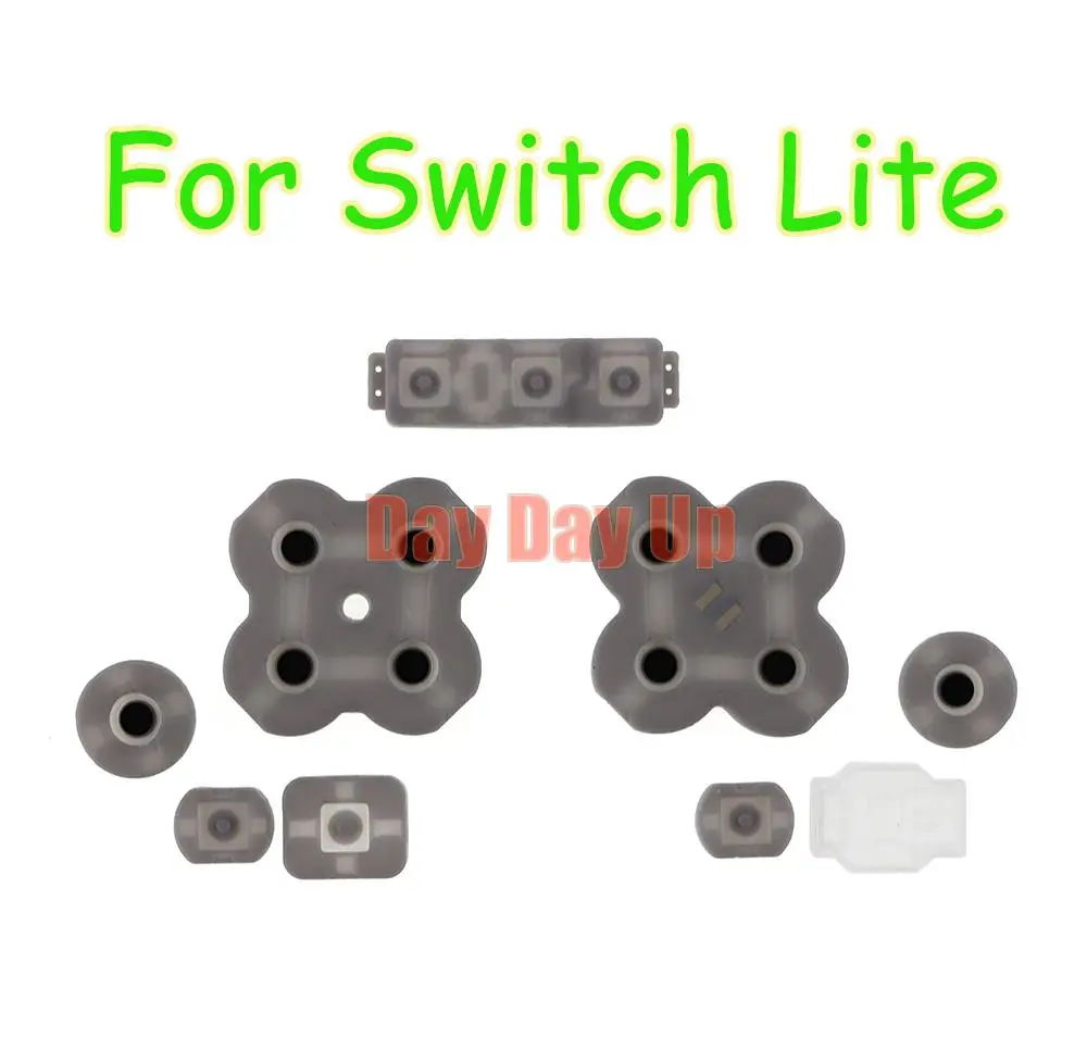 シリコンキーパッド,左,右ボタン,Nintendo Switch Lite用ラバーパッド,スペアパーツ,1セット