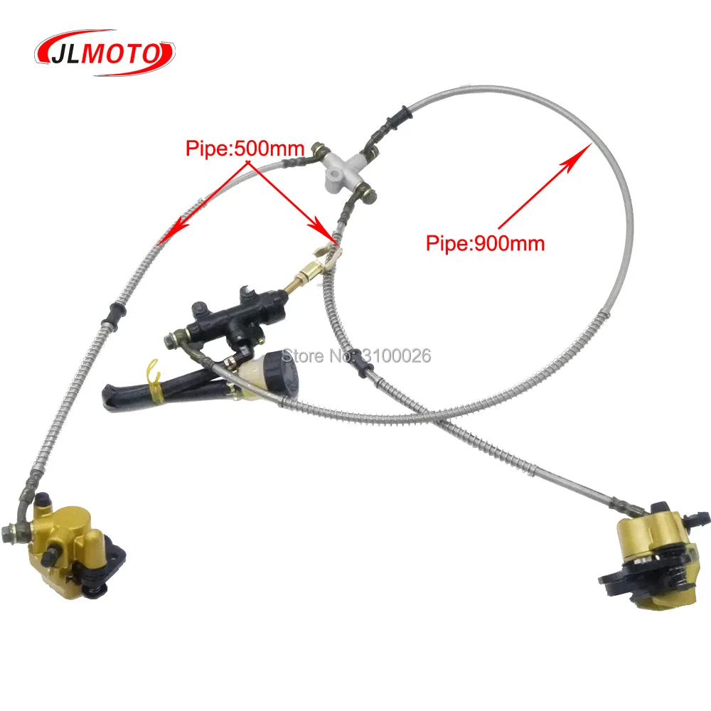 1 Zestaw 2 w 1 Hydrauliczny Hamulec Tarczowy z Dźwignią Nożną 108mm/110mm Pasuje do ATV 50cc 110cc 49cc Motocykla Gokarta Buggy UTV Skuter Części — zdjęcie 4