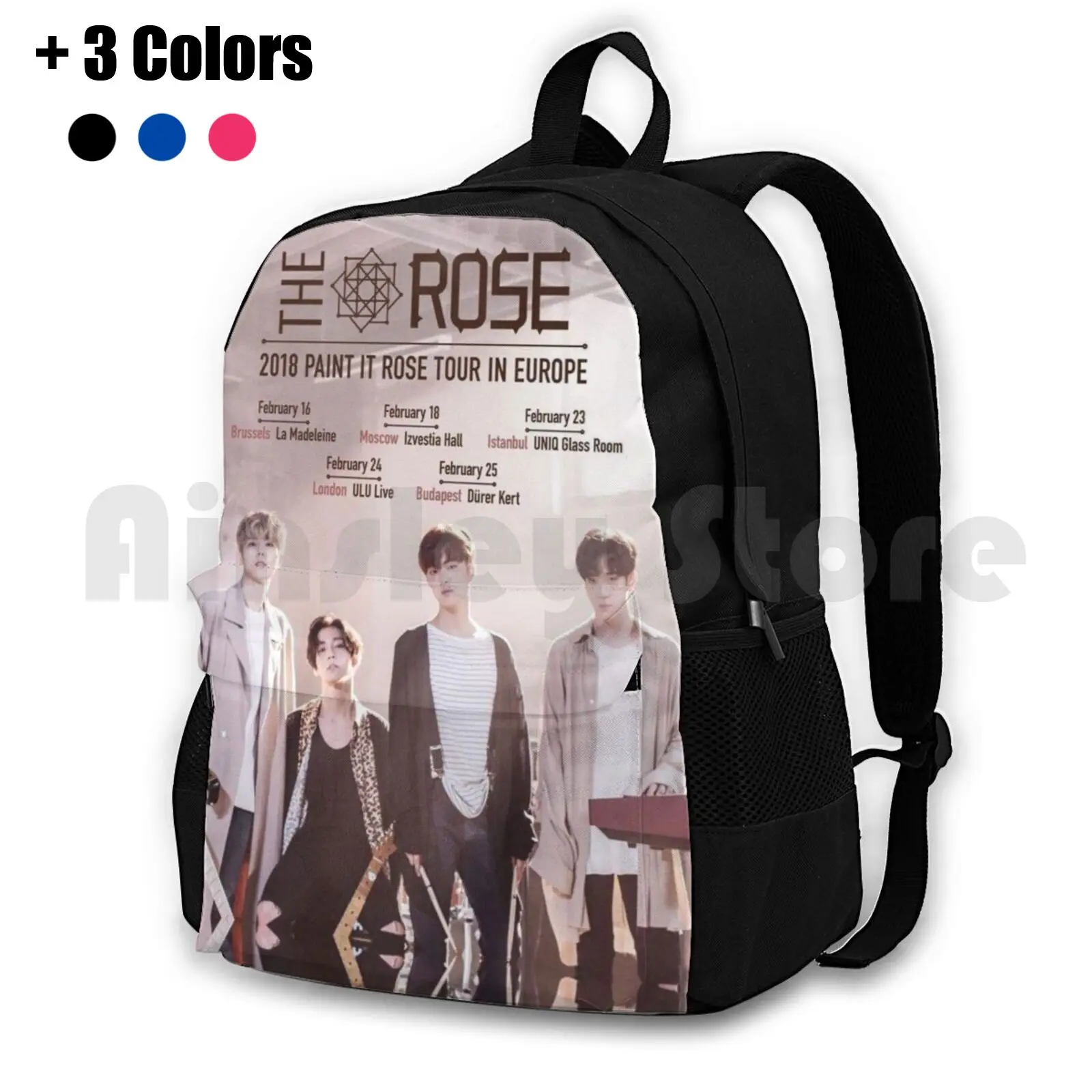 The Rose Kpop Poster Outdoor Hiking Backpack Riding Climbing Sports Bag The Rose Kpop Woosung Dojoon Jaehyeong Hajoon Band Music