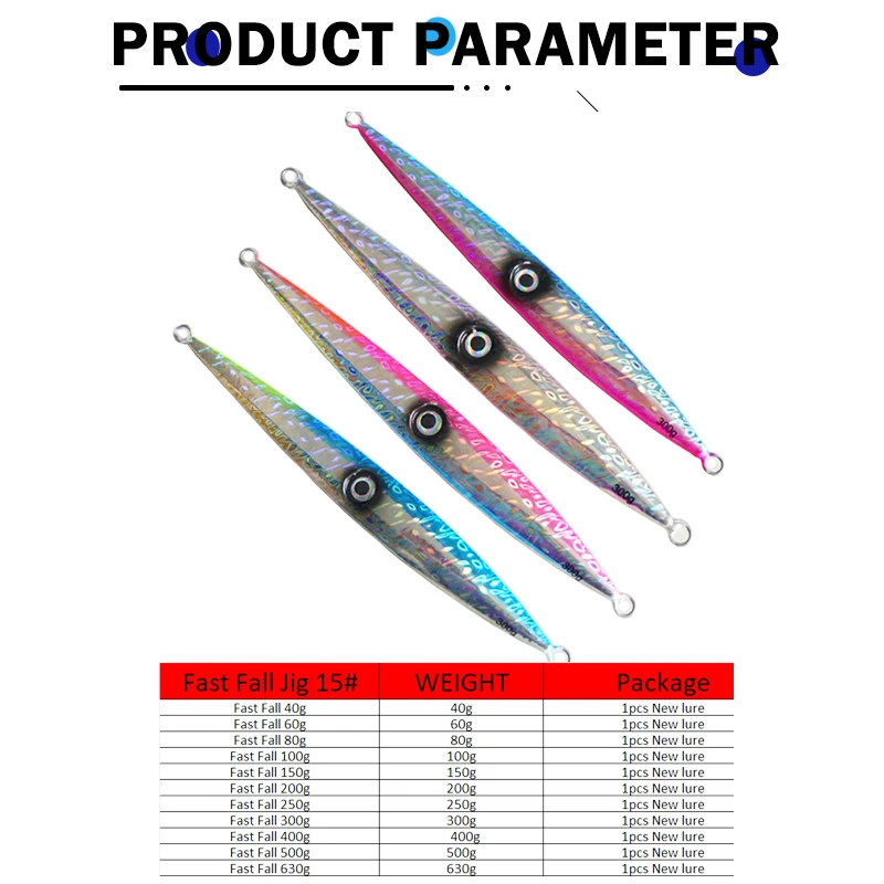 Obsession J15 Metal Jig Hundimiento Lento Agua Salada - imagen 4