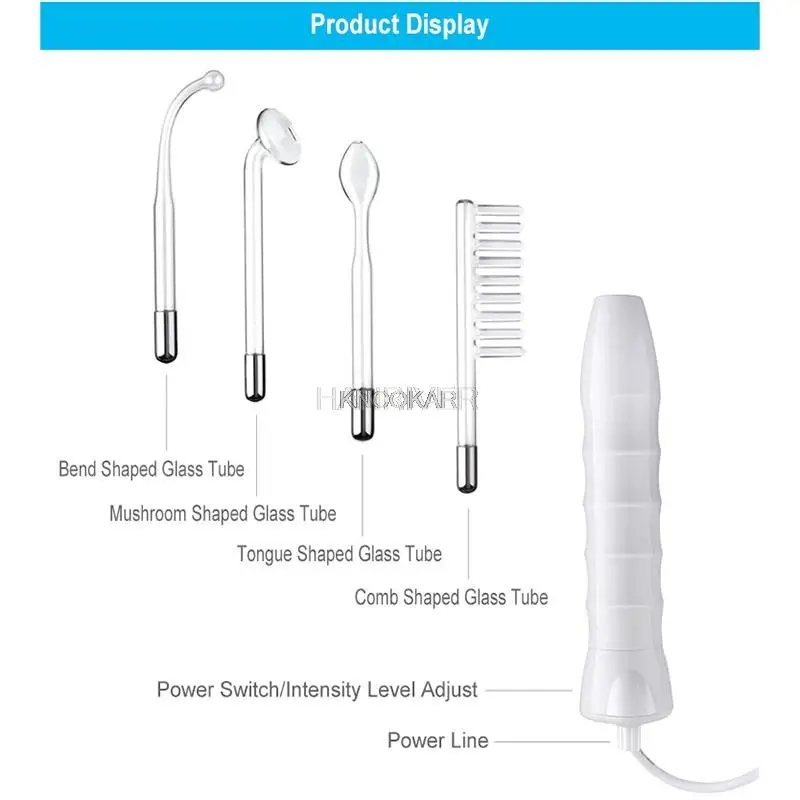 Portable Electrode High Frequency Spot Acne Remover Facial Skin Care Massager For Face Beauty Device Spa Salon Home