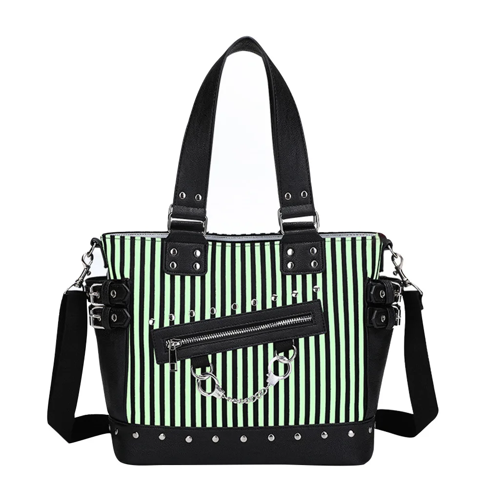 Punk Gothic Luminous Strip Handbag Messenger Shoulder bag Women Lady Girls Charm Crossbody Canvas Totes Glow in the Dark