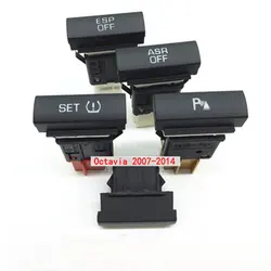 For  Octavia 2007-2014 Tire pressure set switch ASR switch ESP Radar switch