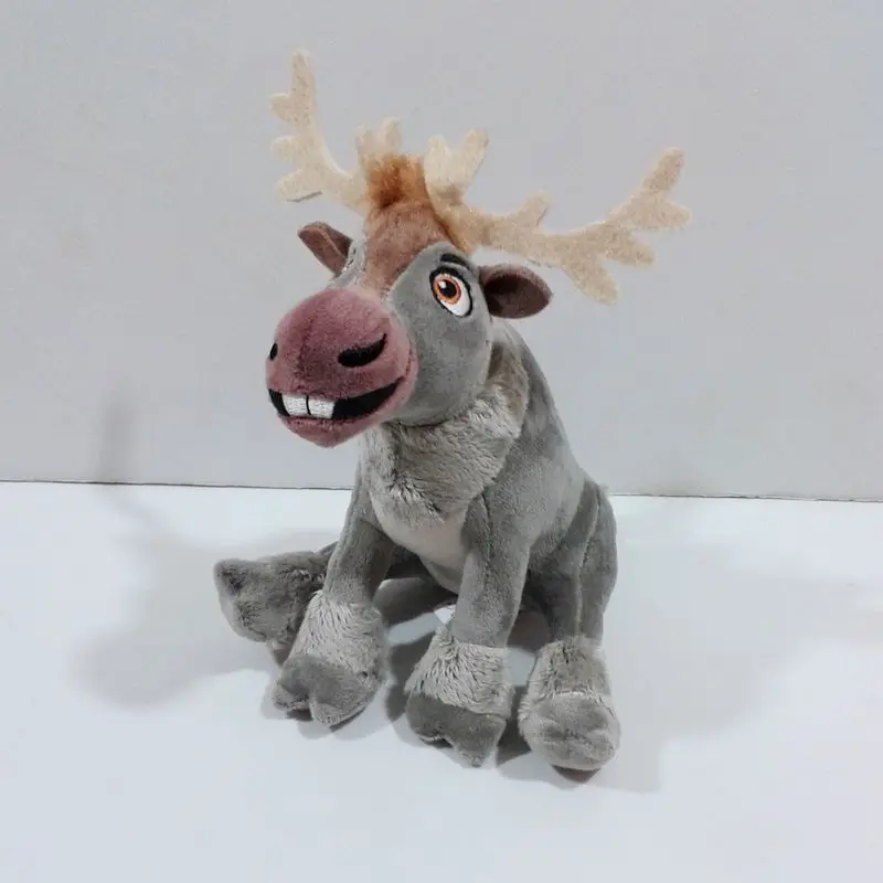 Disney Sitting 18cm Frozen Sven Stuffed Plush Toy Kawaii Christmas Reindeer Sven Soft Kids Dolls Gifts