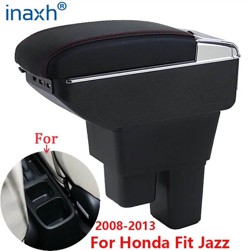 

For Honda Jazz Armrest box For Honda Fit Jazz 2 Car Armrest 2008-2013 2009 2010 2011 2012 2013 Arm Storage box car accessories