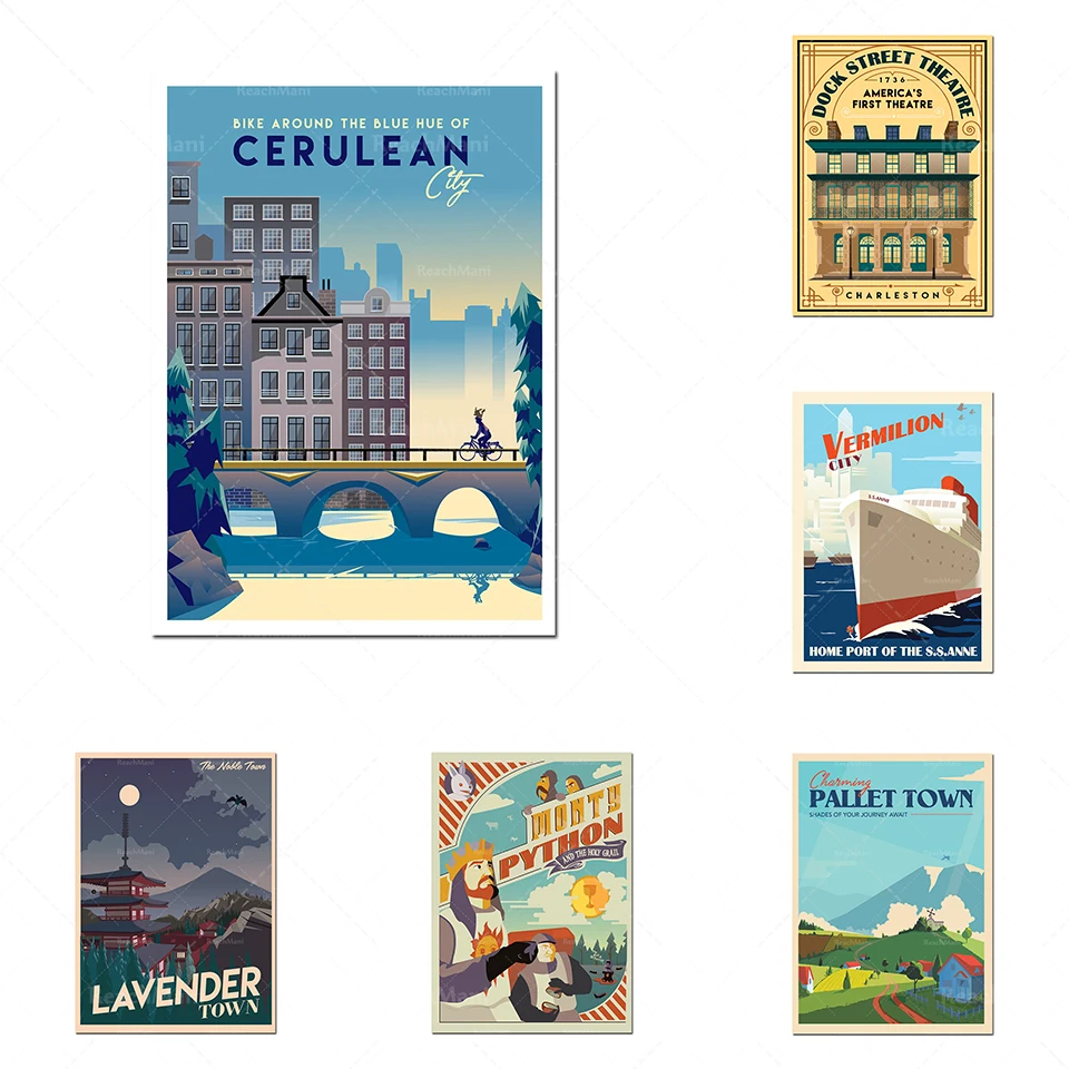 

Blue Ridge Parkway, Pan Pacific Auditorium, Los Angeles, California travel art poster