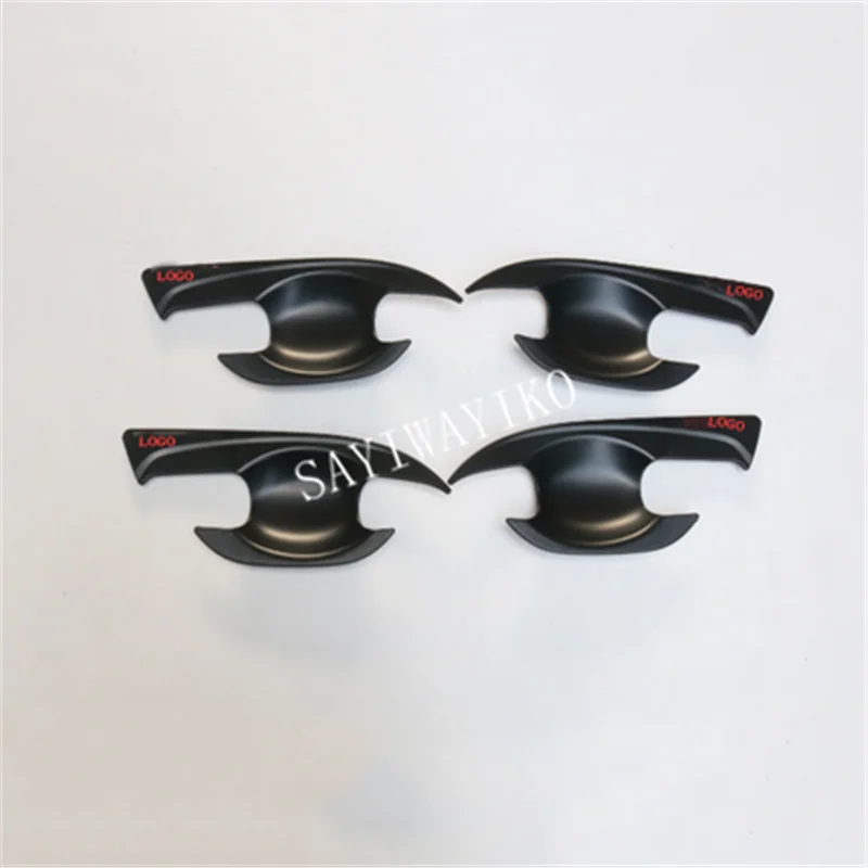 MATTE BLACK HANDLE BOWL HEADLAMP TRIMS COVERS CHROMIUM STYLING FIT FOR NISSAN NAVARA NP300 EXTERIOR LIGHTS COVER ACCESSORIES