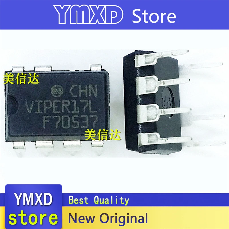 ชิปจัดการสวิตช์ไฟ DIP7 VIPER17L VIPER17LN ของแท้ใหม่10ชิ้น/ล็อตชิปจัดการพลังงานแบบตรงมี7พินในสต็อก