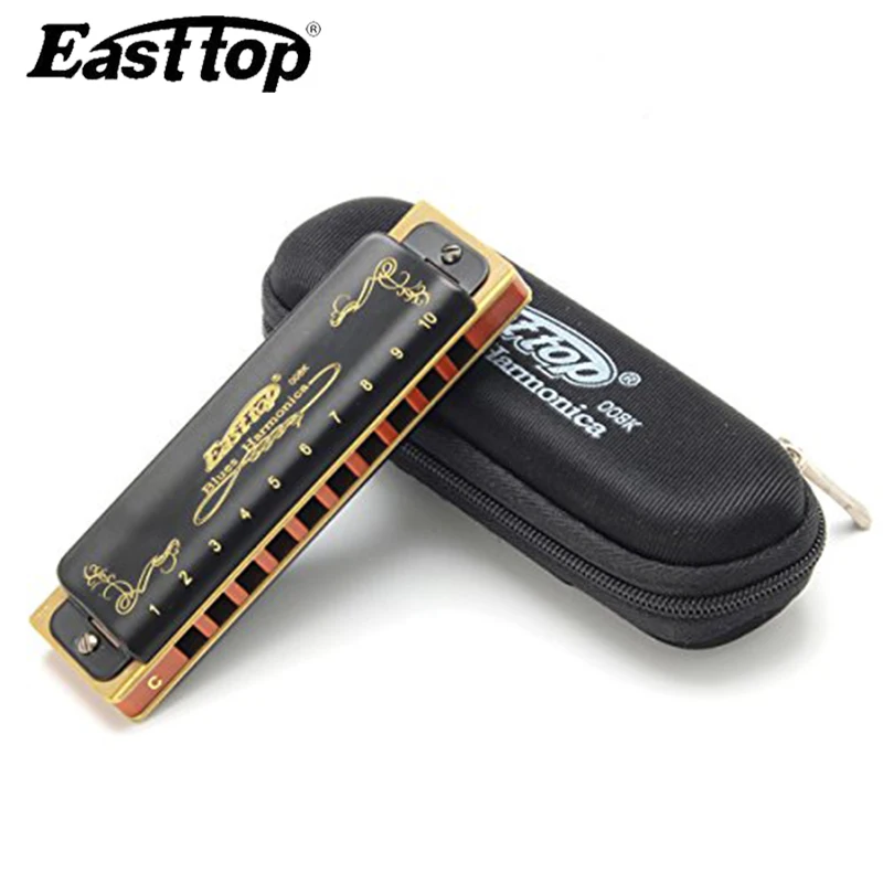 Easttop T008K 10 Hole Diatonic Blues Harmonica Armonicas Mouth Ogan Woodwind Musical Instrument Melodica