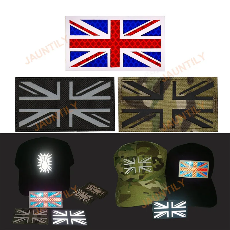 New 9*5CM The United Kingdom Flag IR Patches Badge for Clothing Backpack Shoulder Accessories Hook&loop