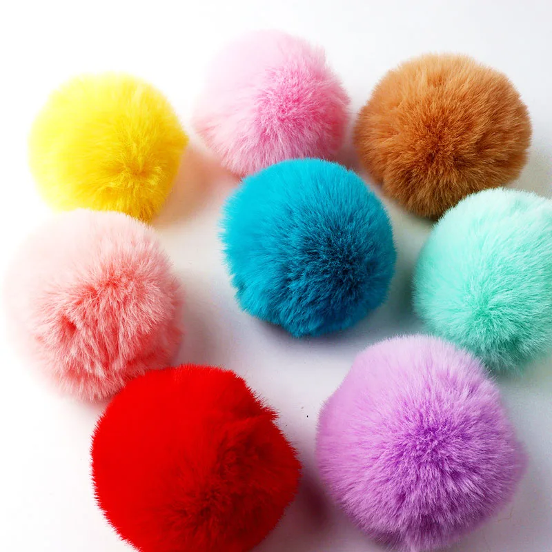 6 Cm Fluffy Pom Pom Soft Pom Pom Faux Fur Diy Children's Toy Wedding Decoration Felt Ball Sewing Craft Supplies Gift 1 Piece