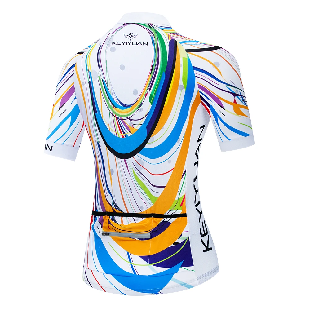 2023 KEYIYUAN Funny Cycling Jersey Woman Summer Short Sleeve Bike Top MTB Clothing Bicycle Shirt Racing Clothes Maillot Velo