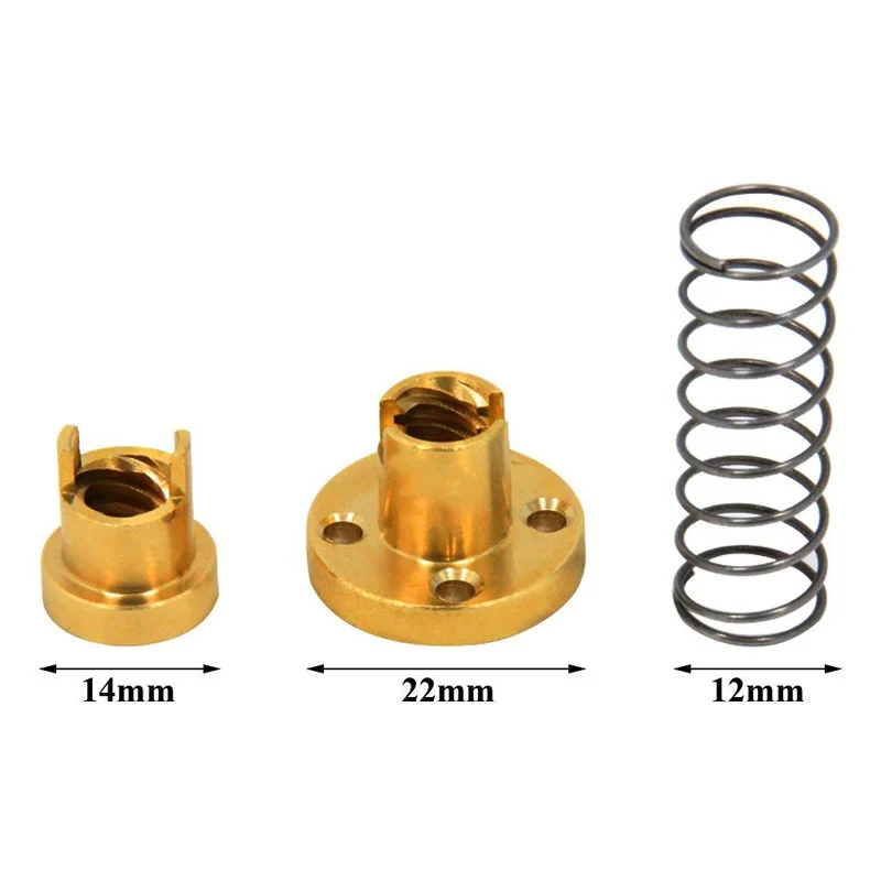 Neue T8 Anti Backlash Frühling Geladen Mutter 3D Drucker Teile Für Blei 2mm/4mm/ 8mm acme Gewinde Stange Blei Schrauben DIY Für 3D Drucker