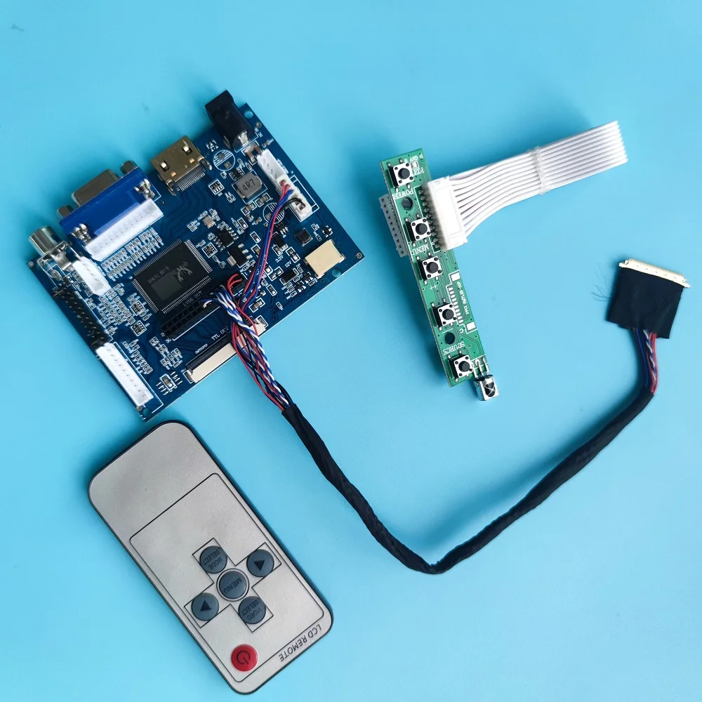 

Kit Work for CLAA101NB01 CLAA101NB01A CLAA101NB03 CLAA101NB03A 40pin Controller Board LED Remote HDMI VGA 2AV LCD 1024×600 Panel