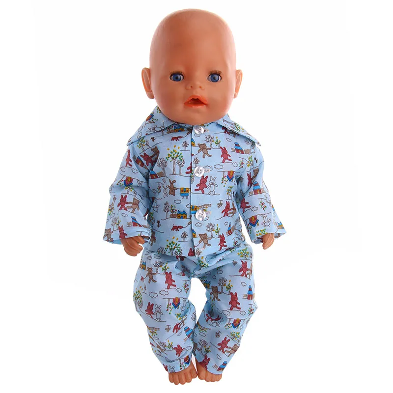 Pop Pyjama 15 Stijlen Patroon Kleding Voor 18 Inch Amerikaanse & 43 Cm Geboren Baby Onze Generatie Kerst Verjaardag Meisje speelgoed Gift