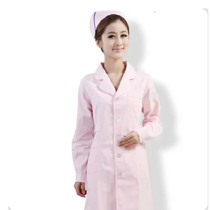 women Medical Coat Clothing Physician Services Uniform Nurse Clothing Long-sleeve Polyester Protect lab coats Cloth 3 color