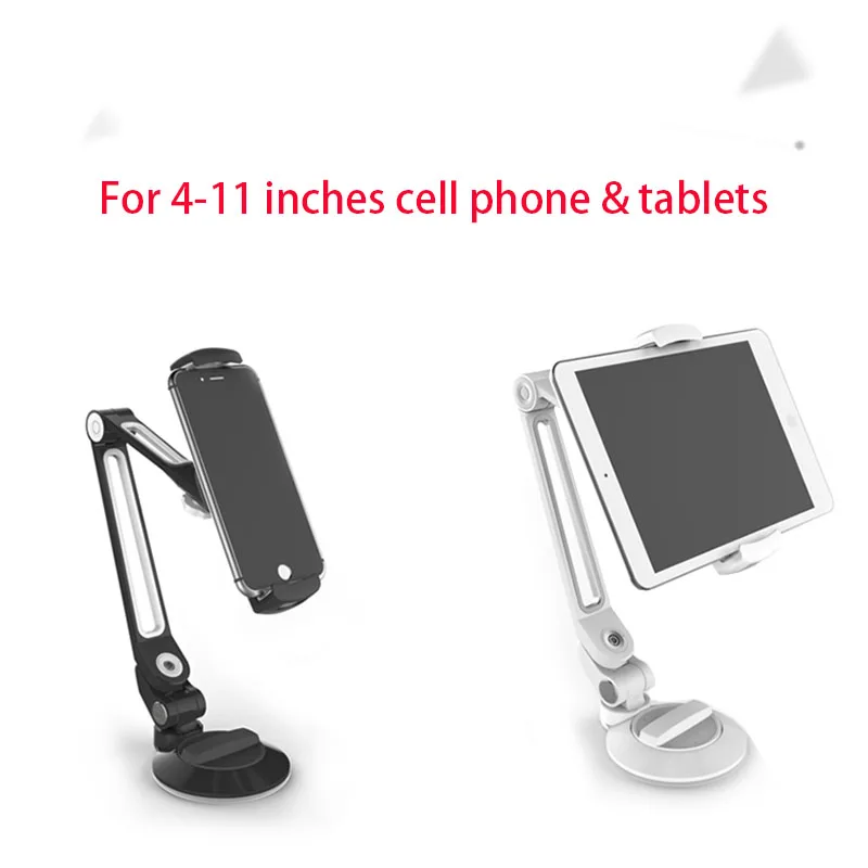 Suction Cup Tablet Stand Universal Metal Holder Cell Phone Mount for iPad Samsung Tablets for Desktop Dashboard Windshield Wall