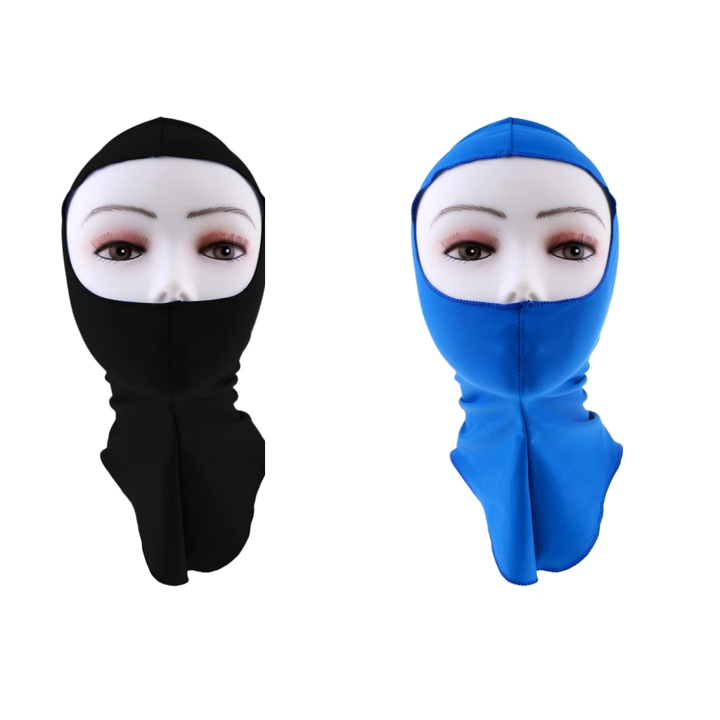 2Pcs  Hood Hat UV Sun Protection Full Face Mask for Underwater Scuba Diving Snorkeling Surfing Winter Swimming Spearfishing