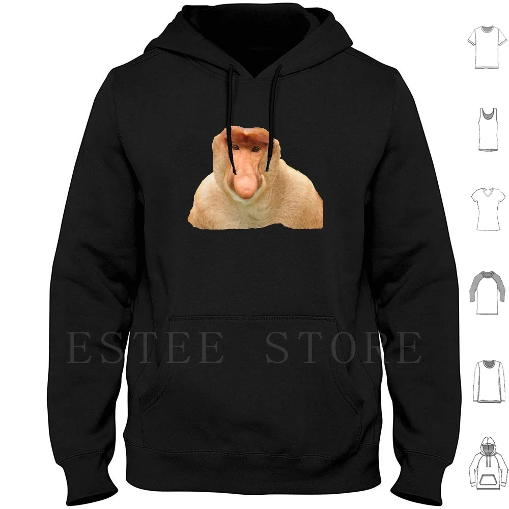 Monkey Nose. Hoodie Long Sleeve Best Selling Best Selling Trend Trending Libertees Liberal Progressive Old School Old