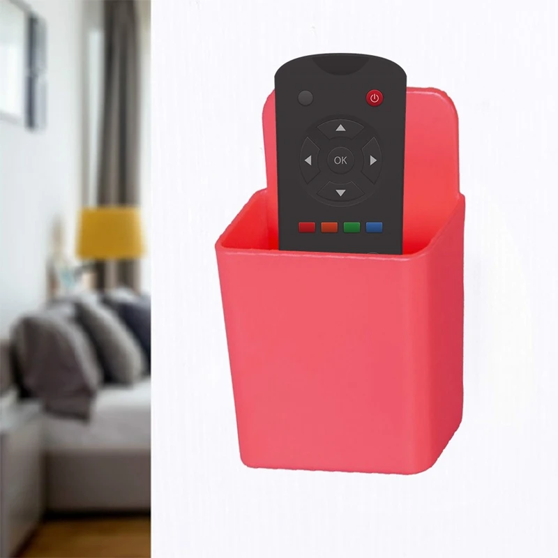 Wall Mounted Storage Organizer Box Rack Remote Control Air Conditioning Mobile Phone Plug Holder Container Pen Holder Punch-free