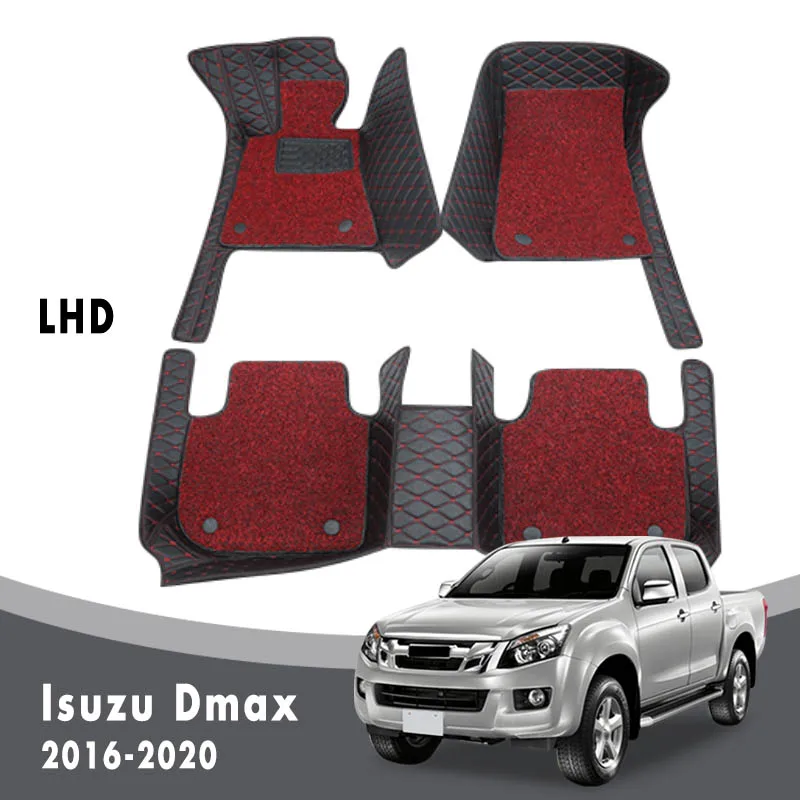 

Car Floor Mats For Isuzu Dmax D-max 2020 2019 2018 2017 2016 Carpets Luxury Double Layer Wire Loop Auto Custom Protector Covers