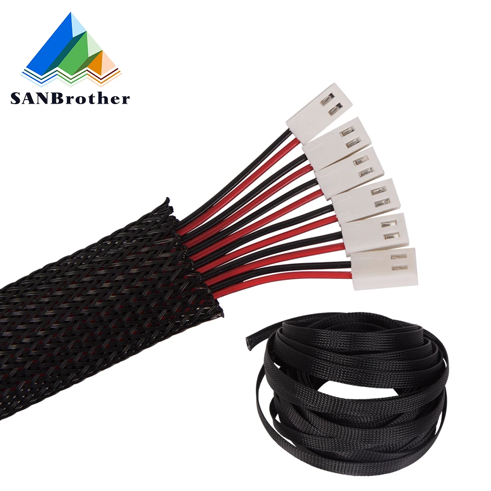 Dropship 1/5/10/50/M Black Insulated Braid Sleeving 4/6/8/10/12/14/20/25mm Tight PET Wire Cable Gland Protection Cable Sleeve