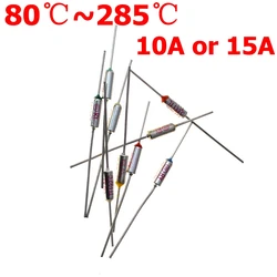 RY TF 15A 10A 250V Thermal Fuse Electrical Temperature 80C 100C 121C 240C 216C 192C 172C 167C Celsius Degree Fuse Thermal Cutoff