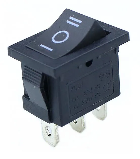 5 Pcs KCD1 Mini Black 3 Pin / 6 Pin On/Off/On Rocker Switch Ac 6A/250V10A/125V