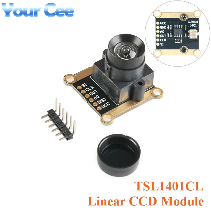 

TSL1401CL 128X1 Linear CCD Camera Sensor Ultra Wide Angle Lens 120 Degree Black and White Line Tracking Module