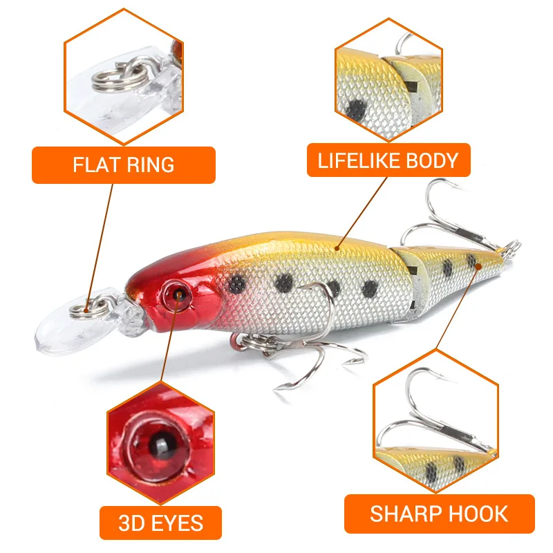 Señuelo swimbait articulado de vinilo – Realista para lucio y lubina - imagen 2