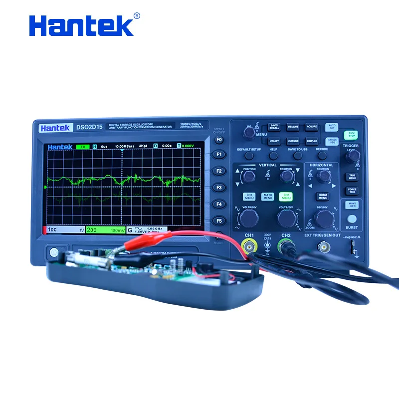 Цифровой USB-осциллограф Hantek, 2-канальный, 100 МГц/150 МГц, частота дискретизации 1 Гвыб/с, DSO2C10 2C15 2D10 2D15