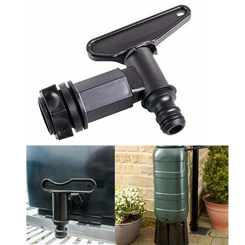 Coarse Thread Hose Adapter Straight Water Butt Tap Hosepipe Barrel Plastic Water Butt Tap Beer Home Rain Brew Adapters Brand New