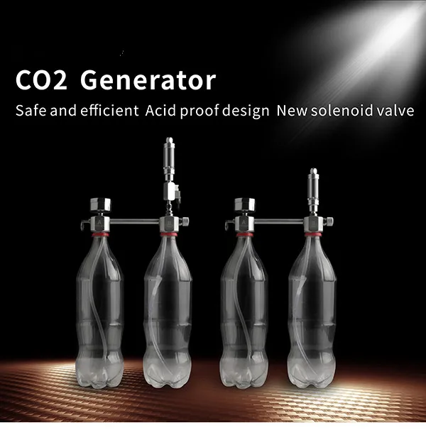 Aquarium DIY CO2 Generator System With Pressure Air Flow Adjustment Water Plant Fish Aquarium Co2 Valve Diffuser