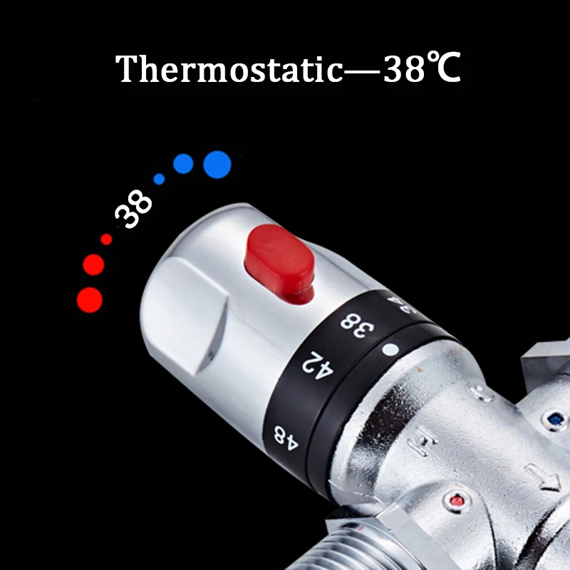 Shinesia Thermostatic Mixing Valve Brass 1/2 Ceramic Standard Temperature Control Valve For Solar Water Heater Valve Parts